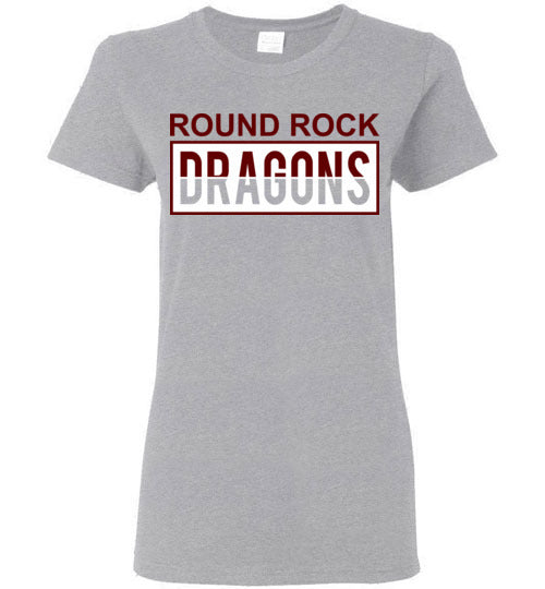 Round Rock High School Women's Sports Grey T-shirt 31