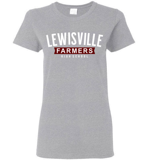 Lewisville High School Sports Grey Women's T-shirt 21