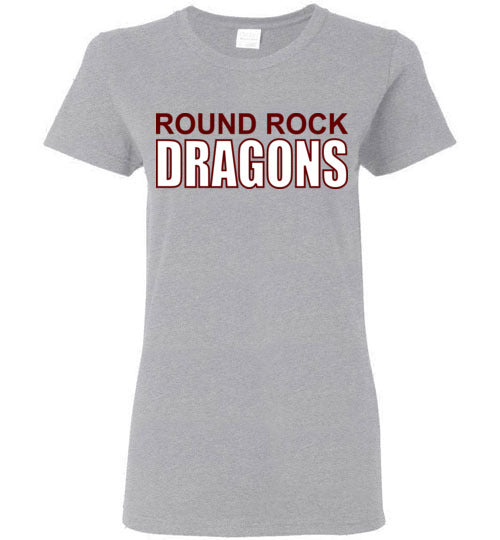 Round Rock High School Women's Sports Grey T-shirt 10