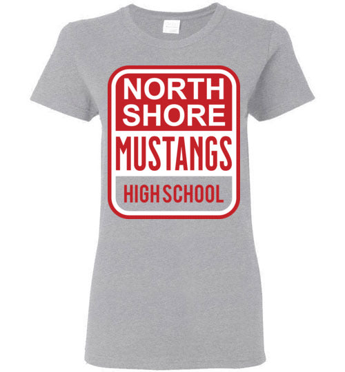 North Shore High School Sports Grey Women's T-shirt 01