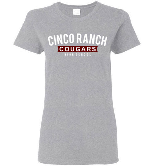 Cinco Ranch High School Grey Women's T-shirt 21