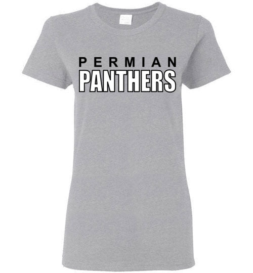 Permian High School Women's Sports Grey T-shirt 10