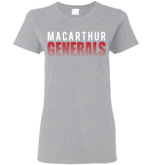 MacArthur High School Women's Sports Grey  T-shirt 24