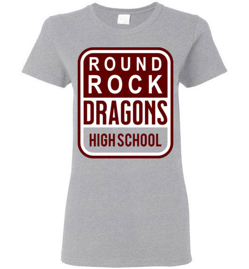 Round Rock High School Women's Sports Grey T-shirt 01