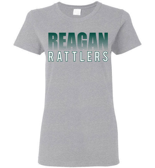 Reagan High School Rattlers Women's Sports Grey T-shirt 24