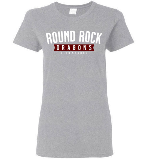 Round Rock High School Women's Sports Grey T-shirt 21