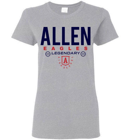 Allen High School Sports Grey Women's T-shirt 03