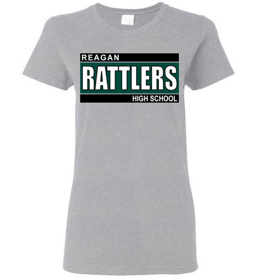 Reagan High School Rattlers Women's Sports Grey T-shirt 98