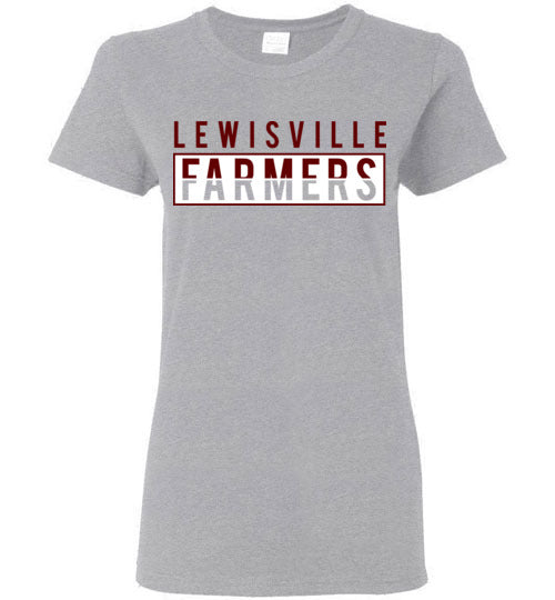 Lewisville High School Sports Grey Women's T-shirt 31