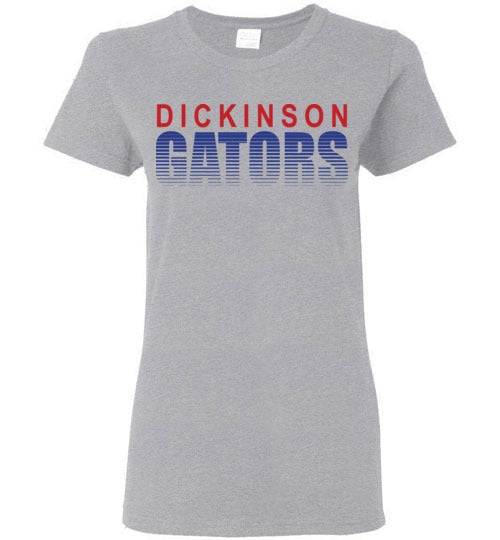 Dickinson High School Gators Women's Sports Grey T-shirt 24