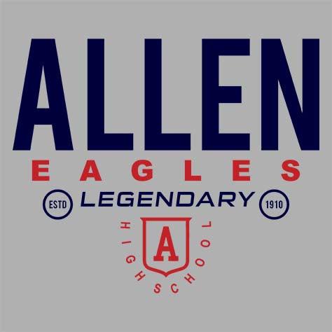 Allen High School Sports Grey Unisex Hoodie 03