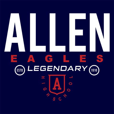 Allen High School Eagles Premium Navy T-shirt 03