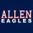 Close-up view of Allen High School Eagles Classic Unisex Navy T-shirt 010