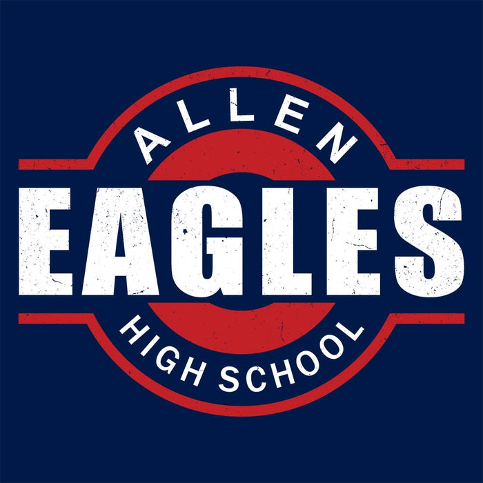 Close-up view of Allen High School Eagles Classic Unisex Navy T-shirt 011