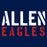 Close-up view of Allen High School Eagles Classic Unisex Navy T-shirt 017