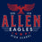 Close-up of Allen High School Eagles Premium Navy Blue Unisex T-shirt 203