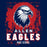 Close-up view of Allen High School Eagles Women's Navy Blue T-shirt 206