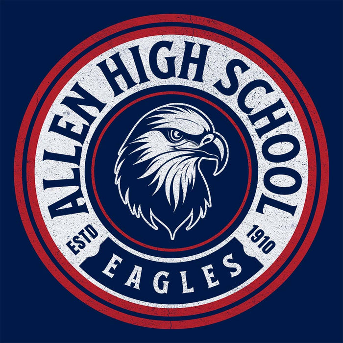 Close-up of Allen High School Eagles Premium Navy Blue Hoodie 208