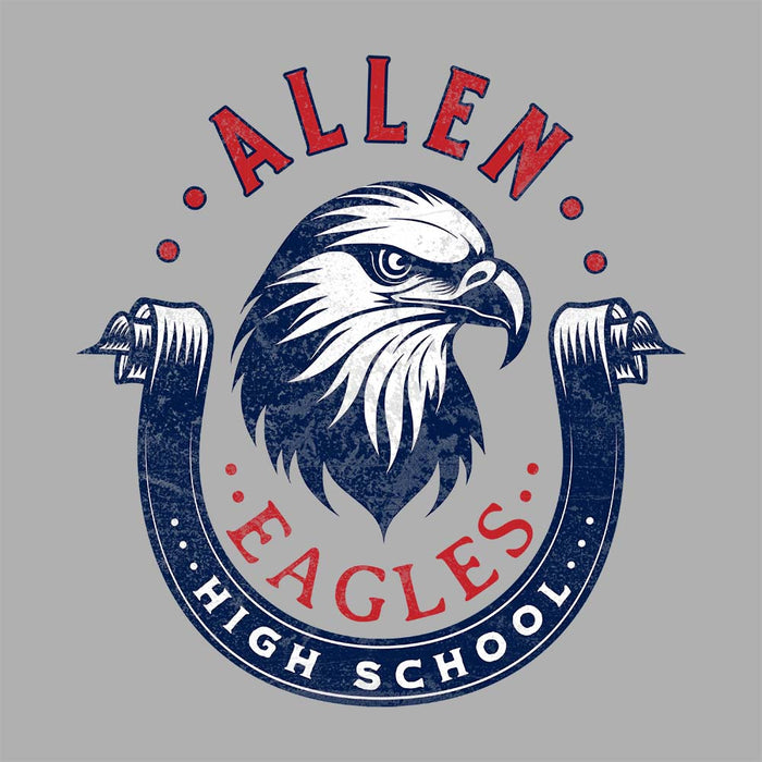 Close-up of Allen High School Eagles Premium Carbon Grey Hoodie 216