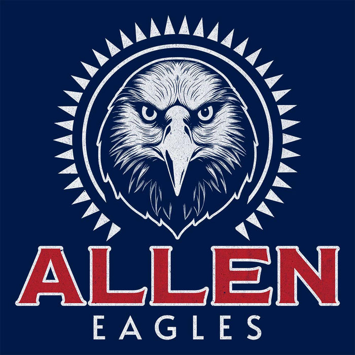 Close-up of Allen High School Eagles Premium Navy Blue Hoodie 217