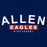 Close-up view of Allen High School Eagles Classic Unisex Navy T-shirt 021