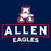 Close-up view of Allen High School Eagles Classic Unisex Navy T-shirt 227