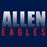 Close-up view of Allen High School Eagles Classic Unisex Navy T-shirt 024