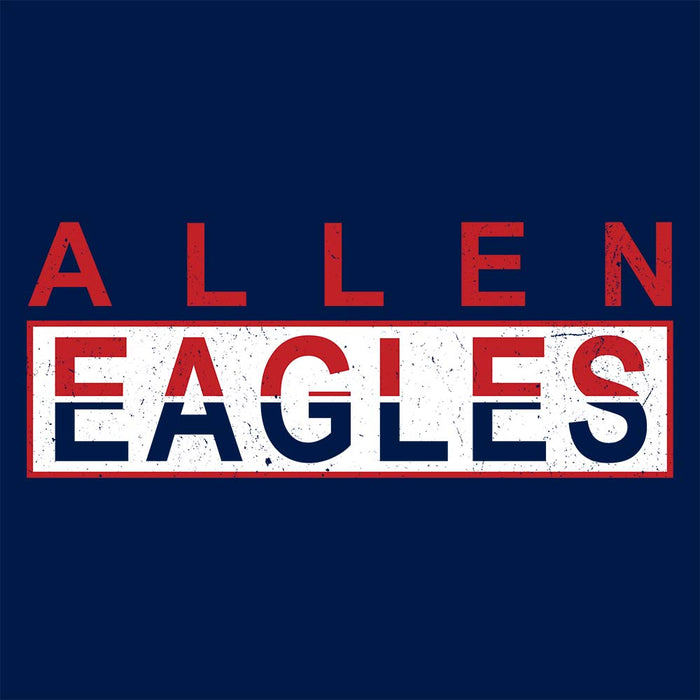 Close-up view of Allen High School Eagles Women's Navy Blue T-shirt 031