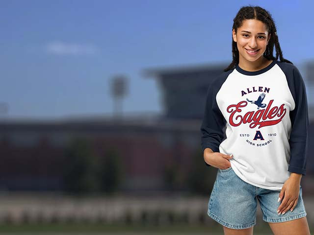Allen High School Eagles Raglan T-shirts