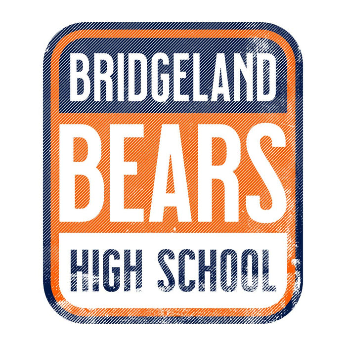 Close-up of Bridgeland High School Bears Unisex 3/4 sleeve Raglan T-shirt 01