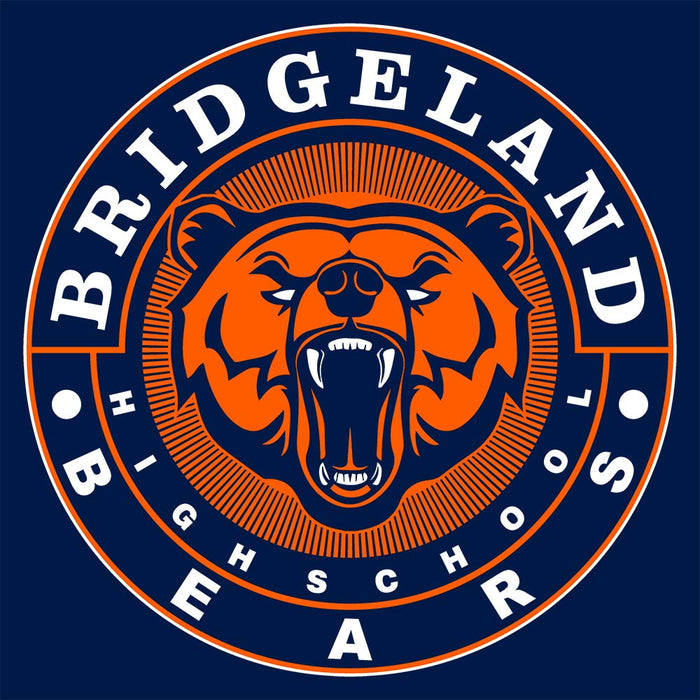 Close-up of Bridgeland High School Bears Navy Classic Unisex Hoodie 02