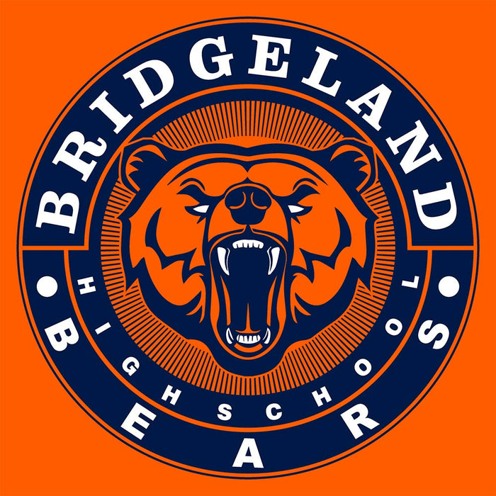 Close-up of Bridgeland High School Bears Women's Orange T-shirt 02