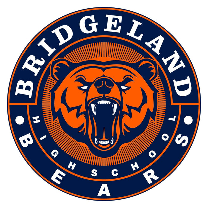 Close-up of Bridgeland High School Bears Unisex 3/4 sleeve Raglan T-shirt 02