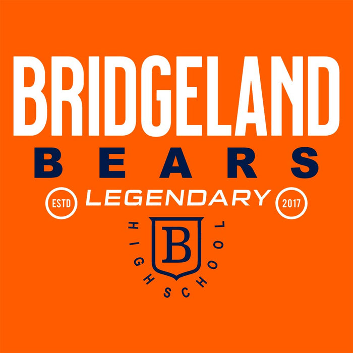 Close-up of Bridgeland High School Bears Premium Orange Unisex T-shirt 03