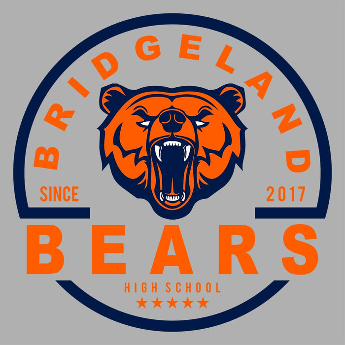 Close-up of Bridgeland High School Bears Premium Carbon Grey Hoodie 04