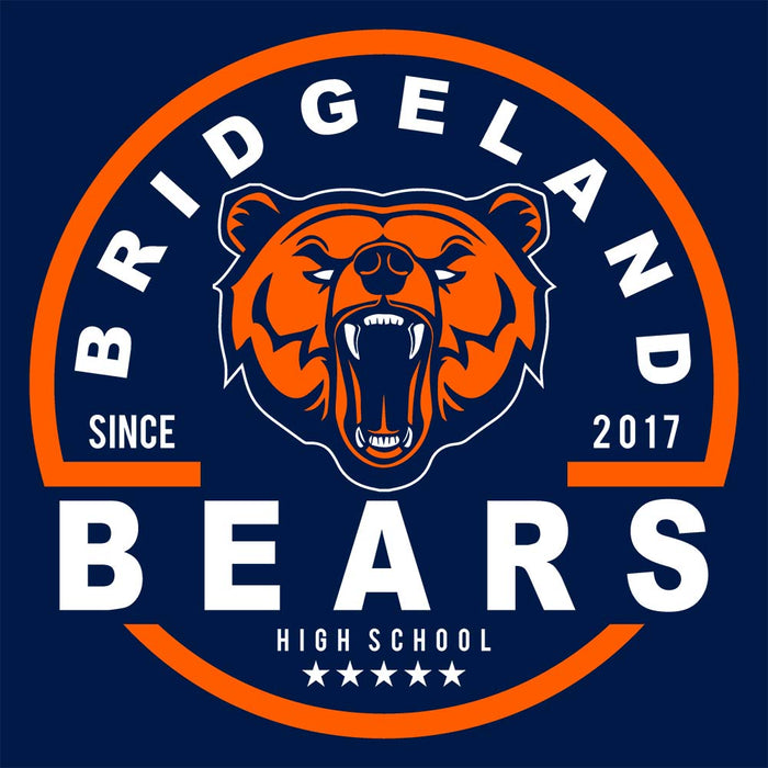 Close-up of Bridgeland High School Bears Women's Navy T-shirt 04