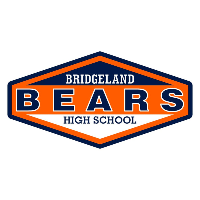 Close-up of Bridgeland High School Bears Unisex 3/4 sleeve Raglan T-shirt 09