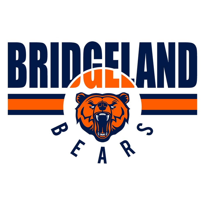 Close-up of Bridgeland High School Bears Unisex 3/4 sleeve Raglan T-shirt 101