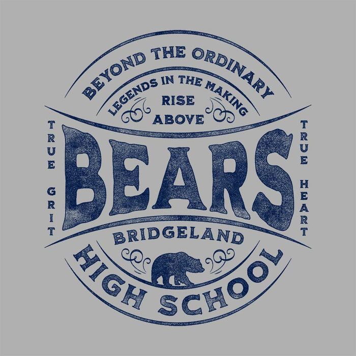 Close-up of Bridgeland High School Bears Sport Grey Classic Unisex Hoodie 10