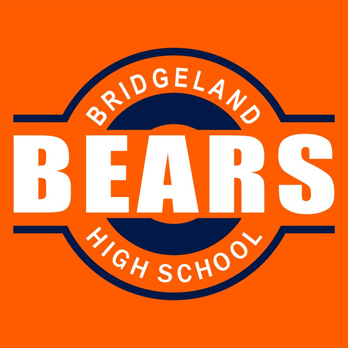 Close-up of Bridgeland High School Bears Premium Orange Unisex T-shirt 11