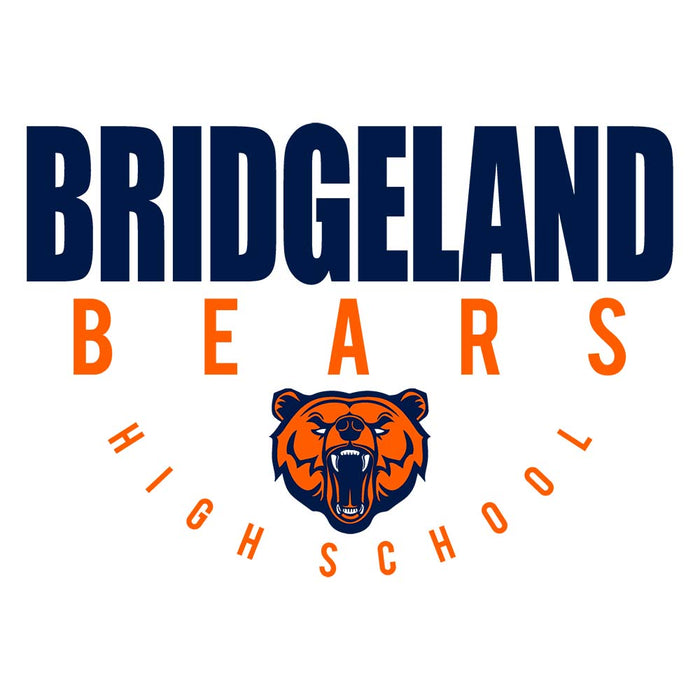 Close-up of Bridgeland High School Bears Unisex 3/4 sleeve Raglan T-shirt 12