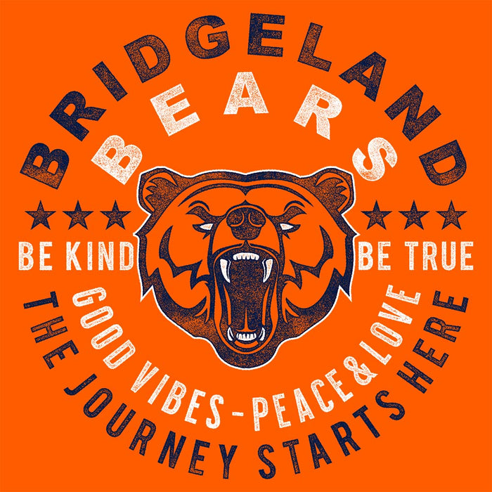 Close-up of Bridgeland High School Bears Classic Unisex Orange T-shirt 16