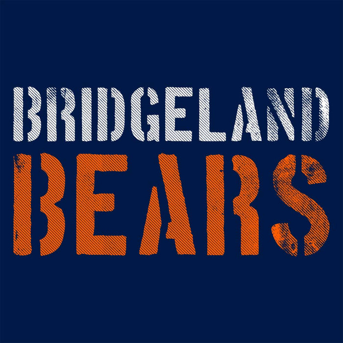 Close-up of Bridgeland High School Bears Classic Unisex Navy T-shirt 17