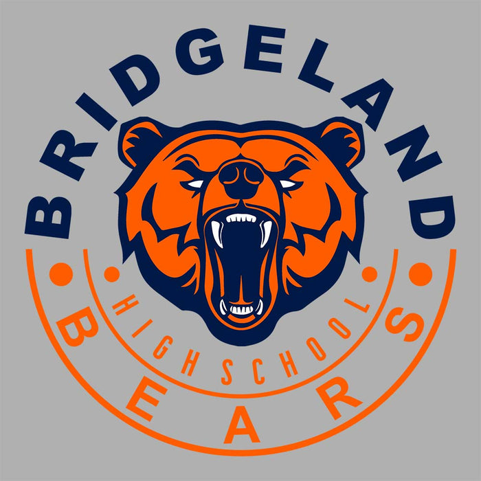 Close-up of Bridgeland High School Bears Premium Carbon Grey Hoodie 19