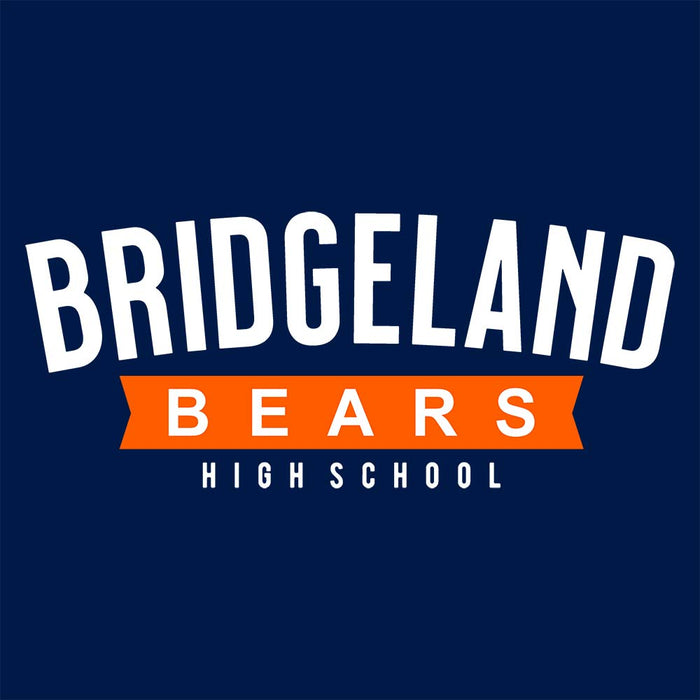 Close-up of Bridgeland High School Bears Premium Navy Unisex T-shirt 21