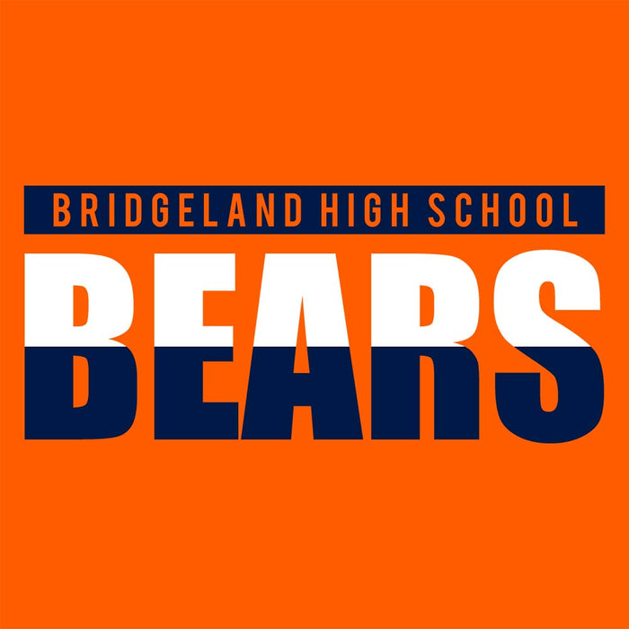 Close-up of Bridgeland High School Bears Premium Orange Unisex T-shirt 25