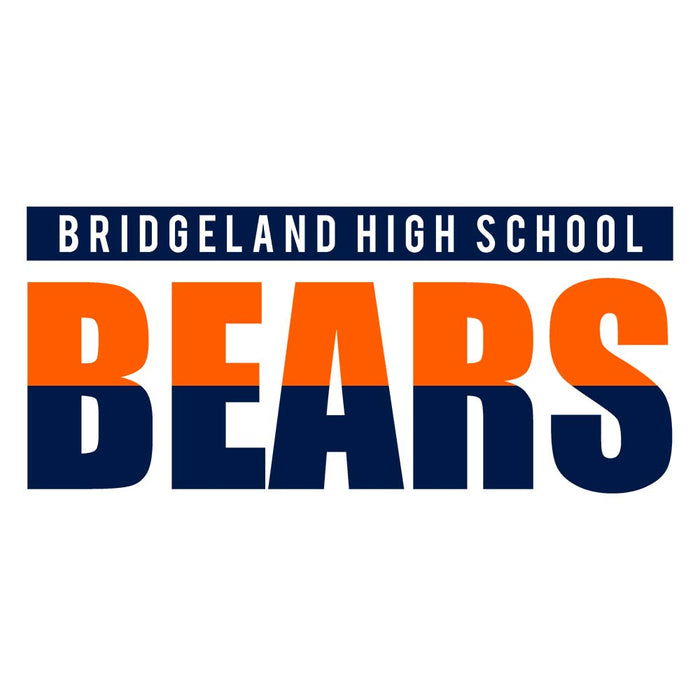 Close-up of Bridgeland High School Bears Unisex 3/4 sleeve Raglan T-shirt 25