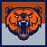 Close-up of Bridgeland High School Bears Premium Navy Unisex T-shirt 27