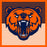 Close-up of Bridgeland High School Bears Premium Orange Unisex T-shirt 27