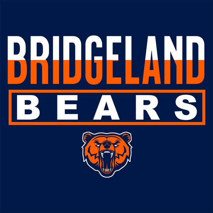 Close-up of Bridgeland High School Bears Navy Classic Unisex Hoodie 29